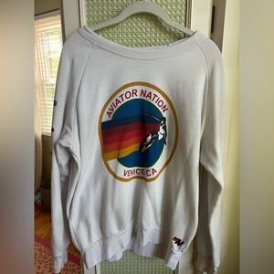 Aviator Nation White Sweater